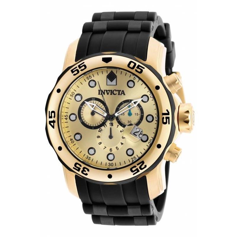 Invicta Men's 18040 Pro Diver Chronograph  Black Polyurethane Watch
