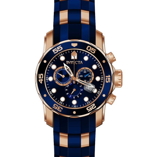 Invicta Men's 18197 Pro Diver Scuba Blue and Gold-tone Polyurethane and Stainless Steel Watch