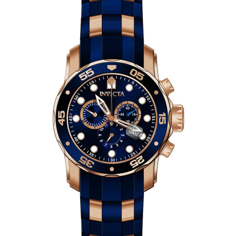 Invicta Men's 18197 Pro Diver Scuba Blue and Gold-tone Polyurethane and Stainless Steel Watch