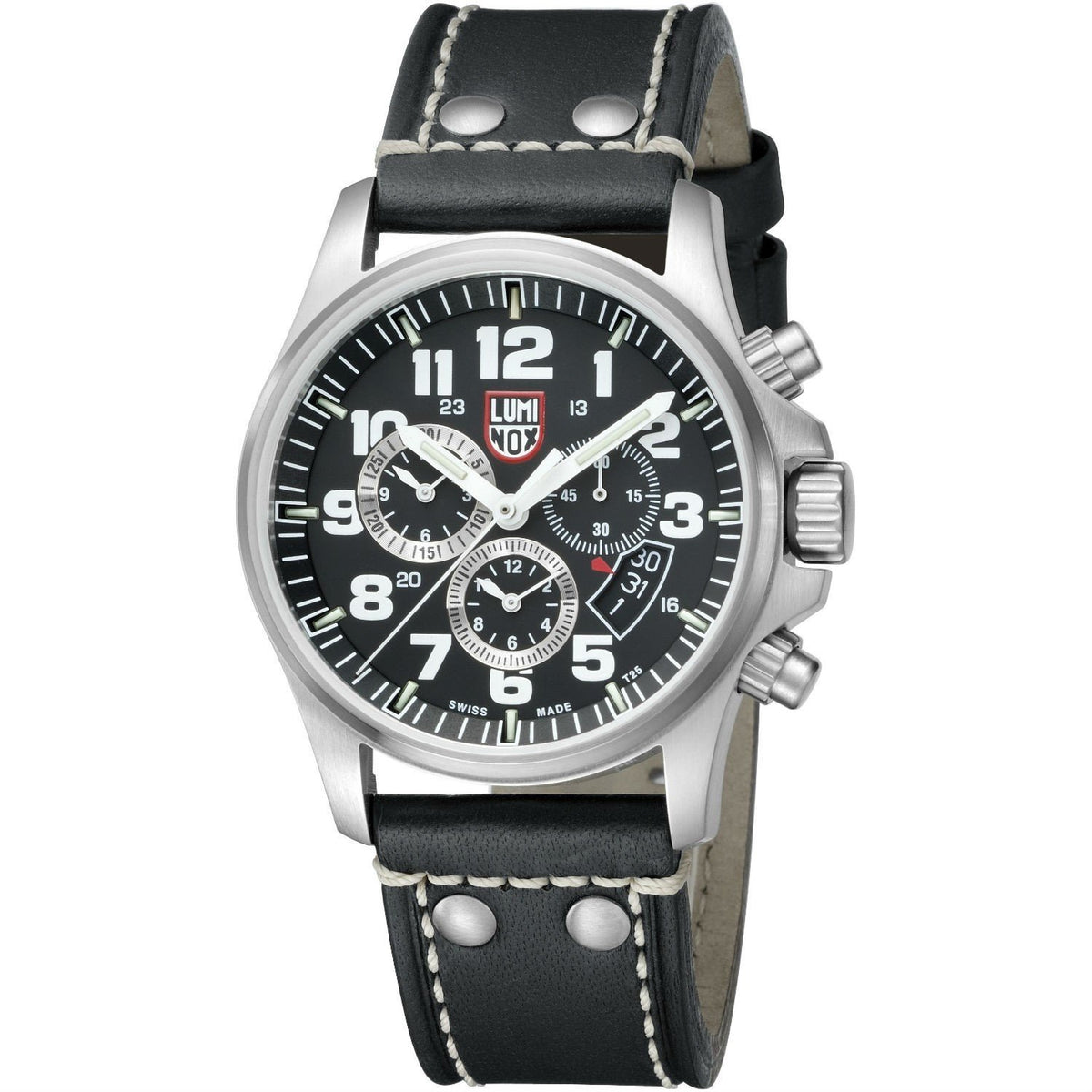 Luminox Men&#39;s 1848 Field Chronograph Chronograph Black Leather Watch