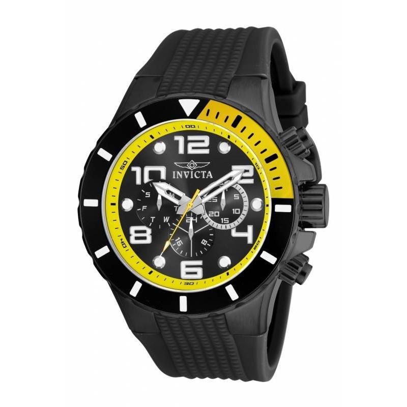 Invicta Men&#39;s 18741 Pro Diver Chronograph Black Polyurethane Watch