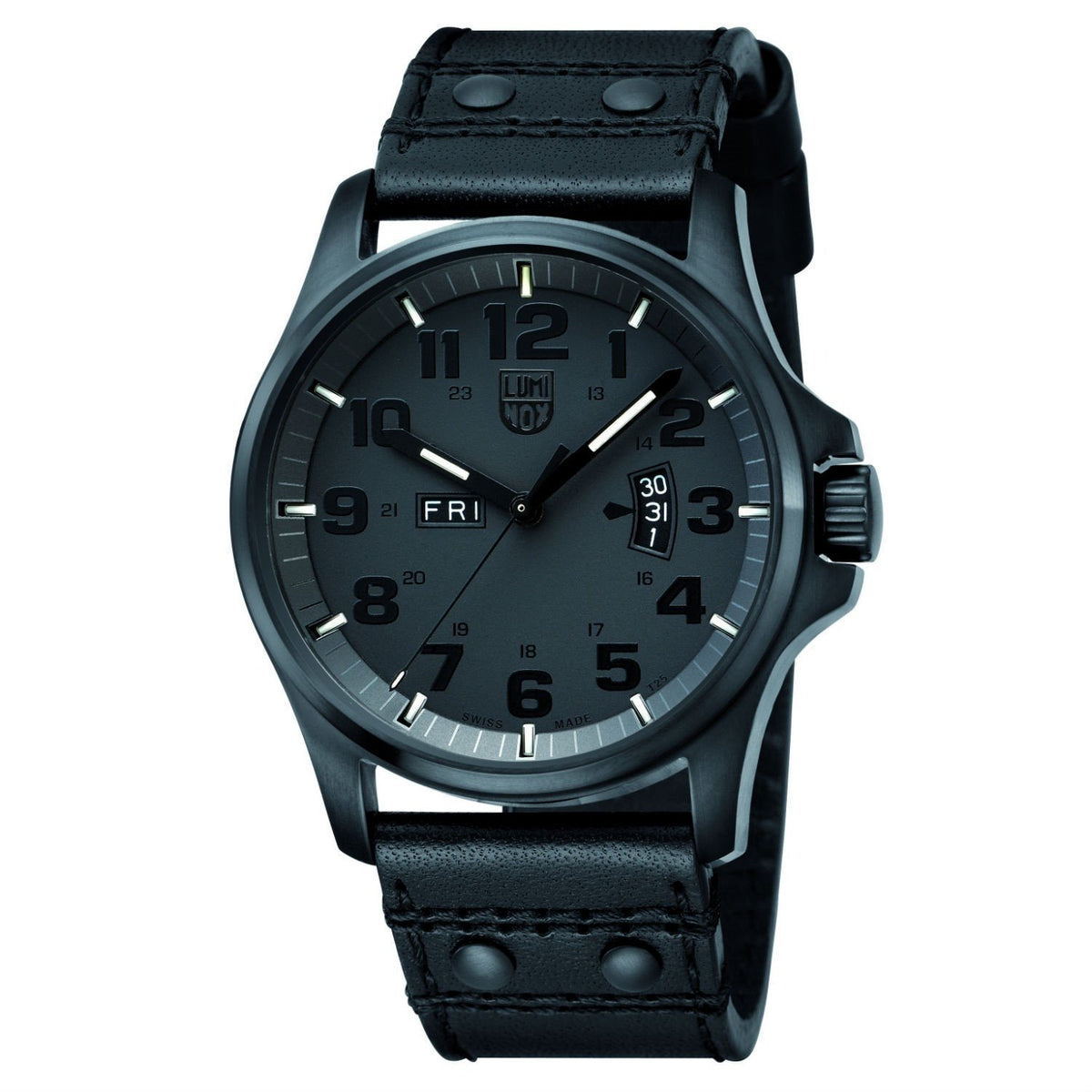 Luminox Men&#39;s 1879.BO Field Day Date Black Leather Watch