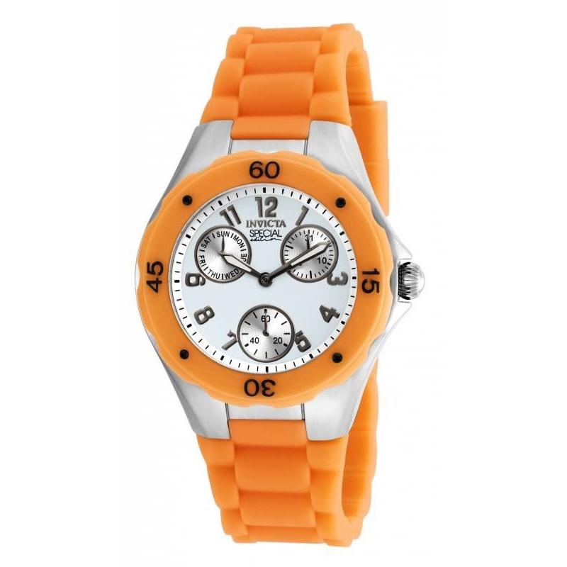 Invicta Women&#39;s 18792 Angel Chronograph Orange Silicone Watch