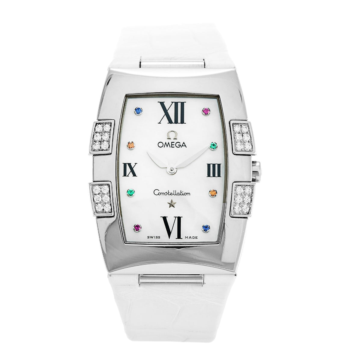 Omega Women&#39;s 1886.79.36 Constellation  White Leather Watch