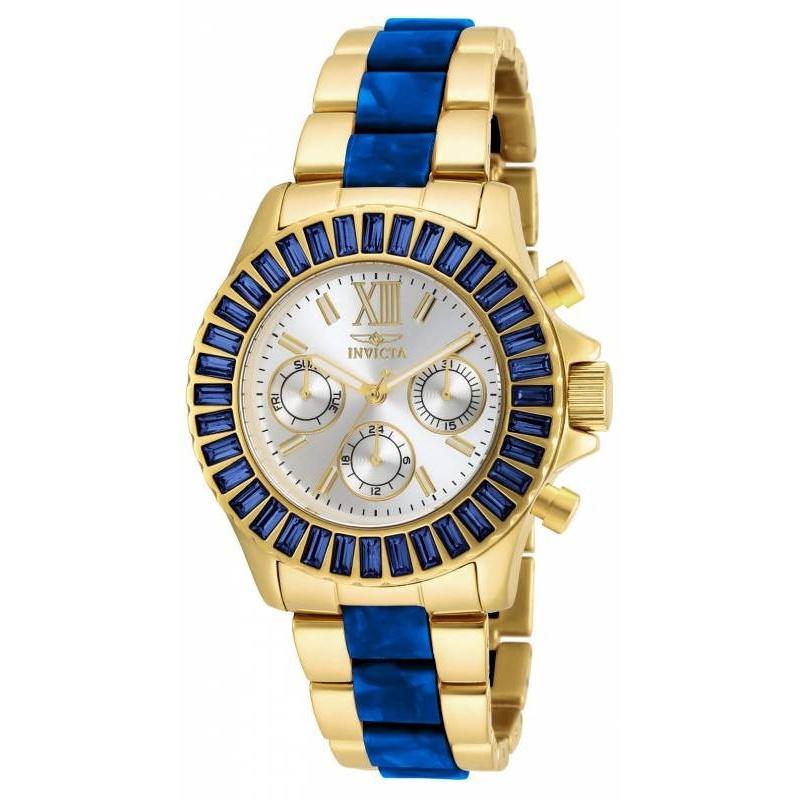 Invicta Women's 18871 Angel Chronograph  Blue and Gold-Tone Stainless Steel Watch