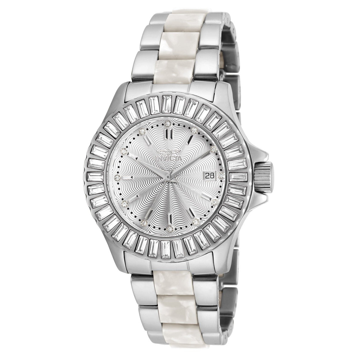 Invicta Women's 18874 Angel Silver and White Inserts Stainless Steel Watch