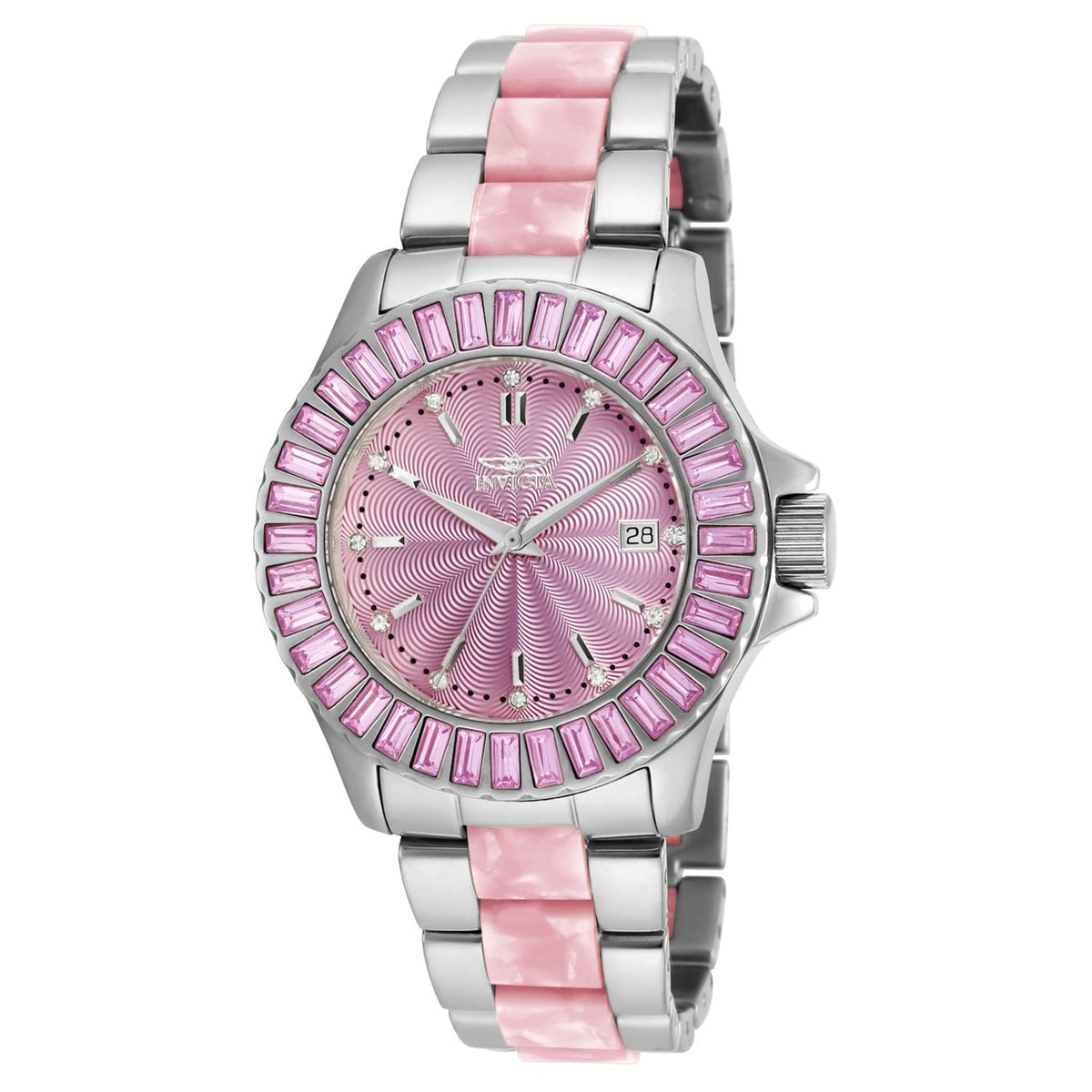 Invicta Women&#39;s 18875 Angel Silver and Pink Inserts Stainless Steel Watch
