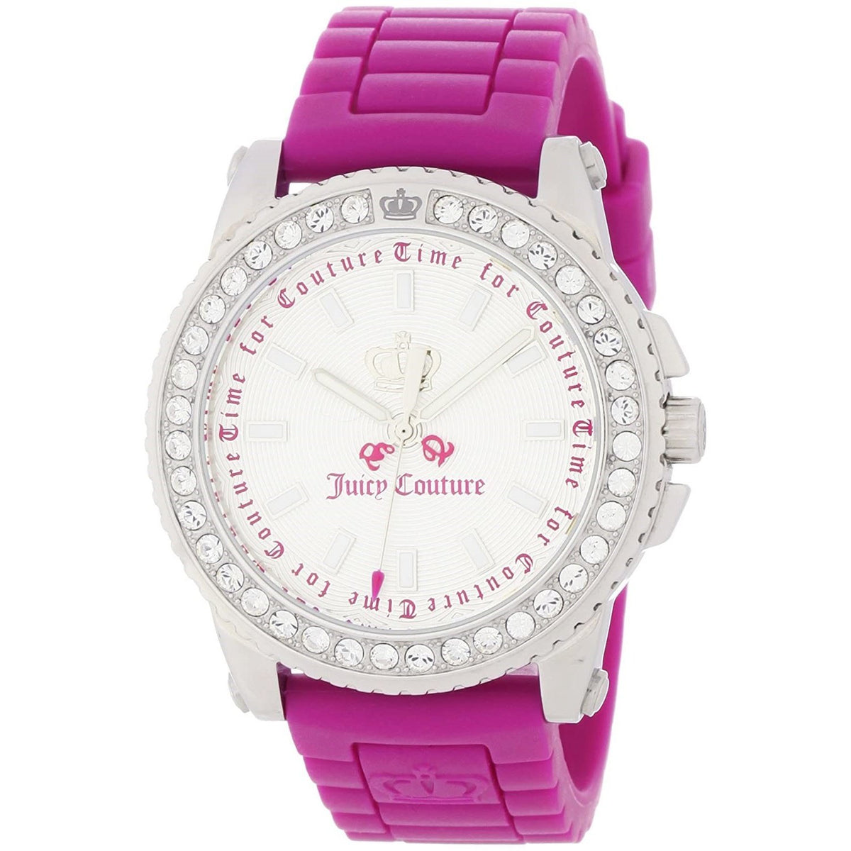 Juicy Couture Women's 1900703 Pedigree Crystal Pink Rubber Watch
