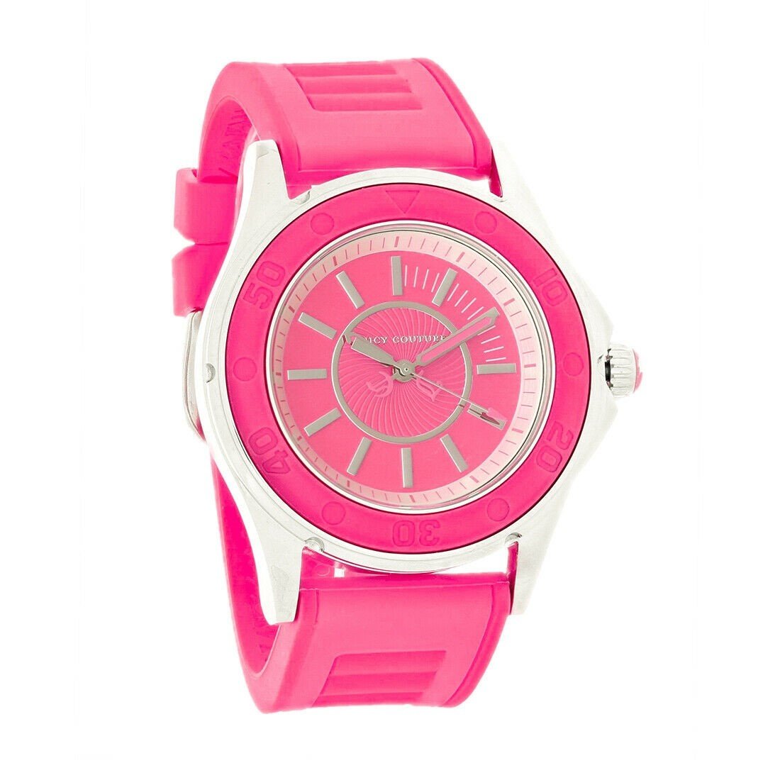 Juicy Couture Women&#39;s 1900872 Rich Girl Pink Rubber Watch