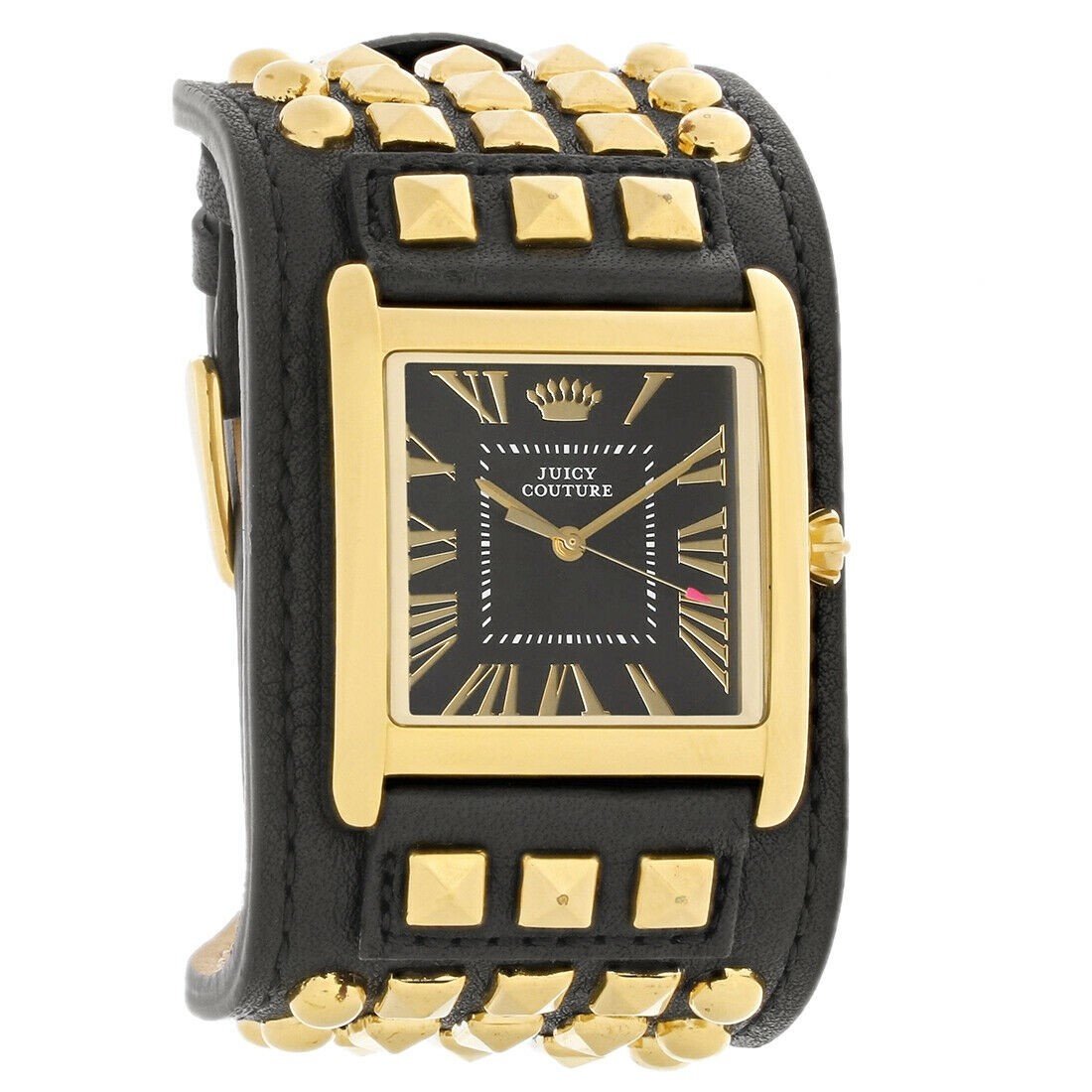 Juicy Couture Women&#39;s 1901061 Darby  Black Leather Watch