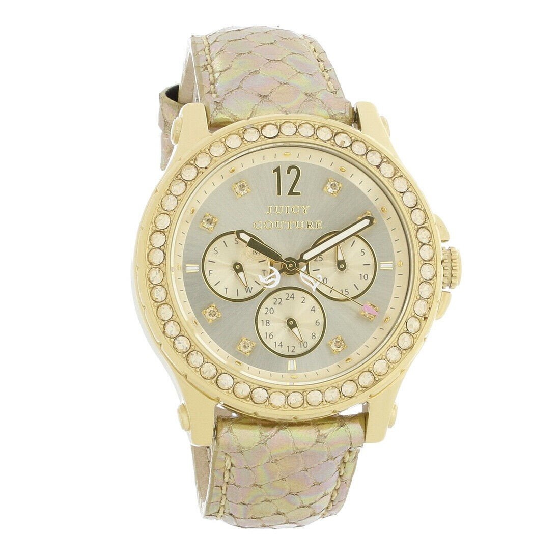 Juicy Couture Women's 1901062 Pedigree Chronograph Gold-Tone Leather Watch