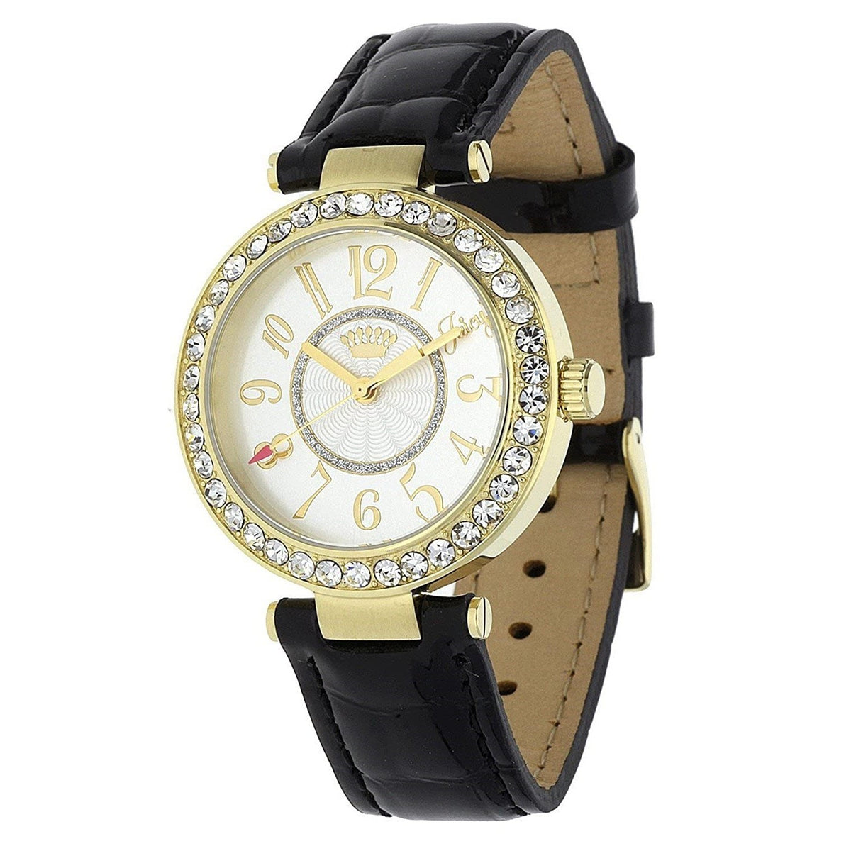 Juicy Couture Women's 1901193 Luxe Black Leather Watch