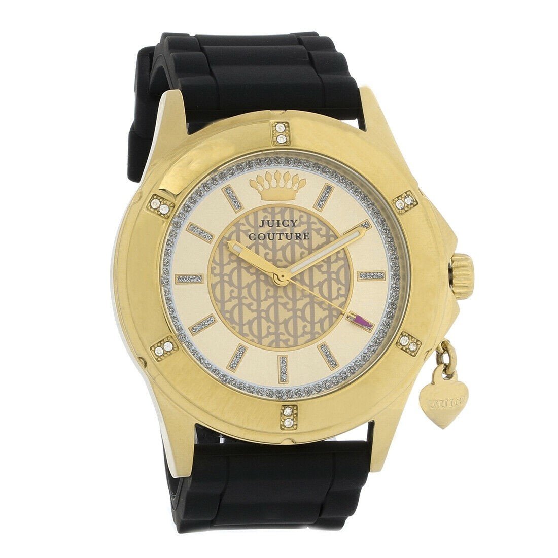 Juicy Couture Women's 1901196 Rich Girl Black Rubber Watch