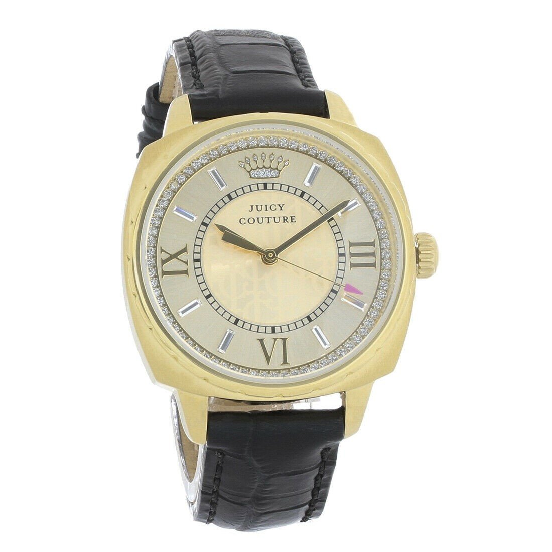 Juicy Couture Women&#39;s 1901273 Beau Black Leather Watch