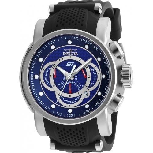 Invicta Men's 19320 S1 Rally Multi-Function Black Polyurethane and Stainless Steel Watch