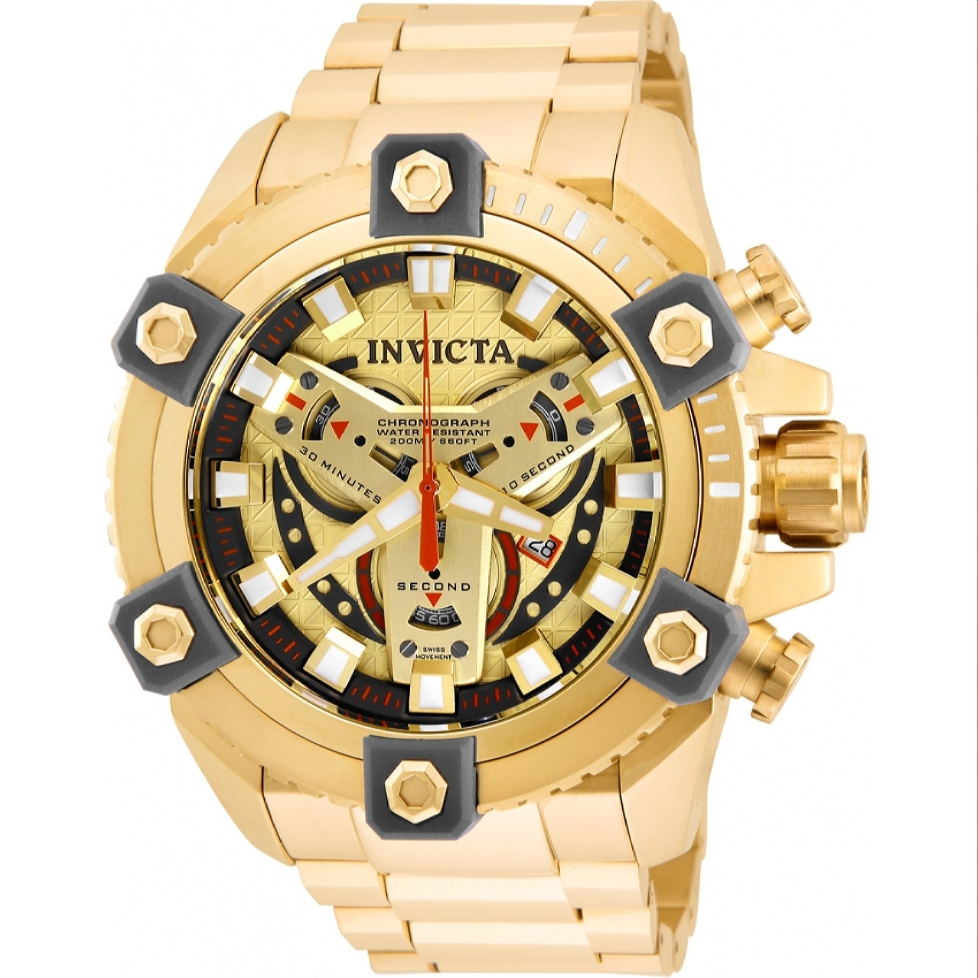 Invicta Men s 19581 Coalition Forces Gold Tone Stainless Steel Watch Bezali