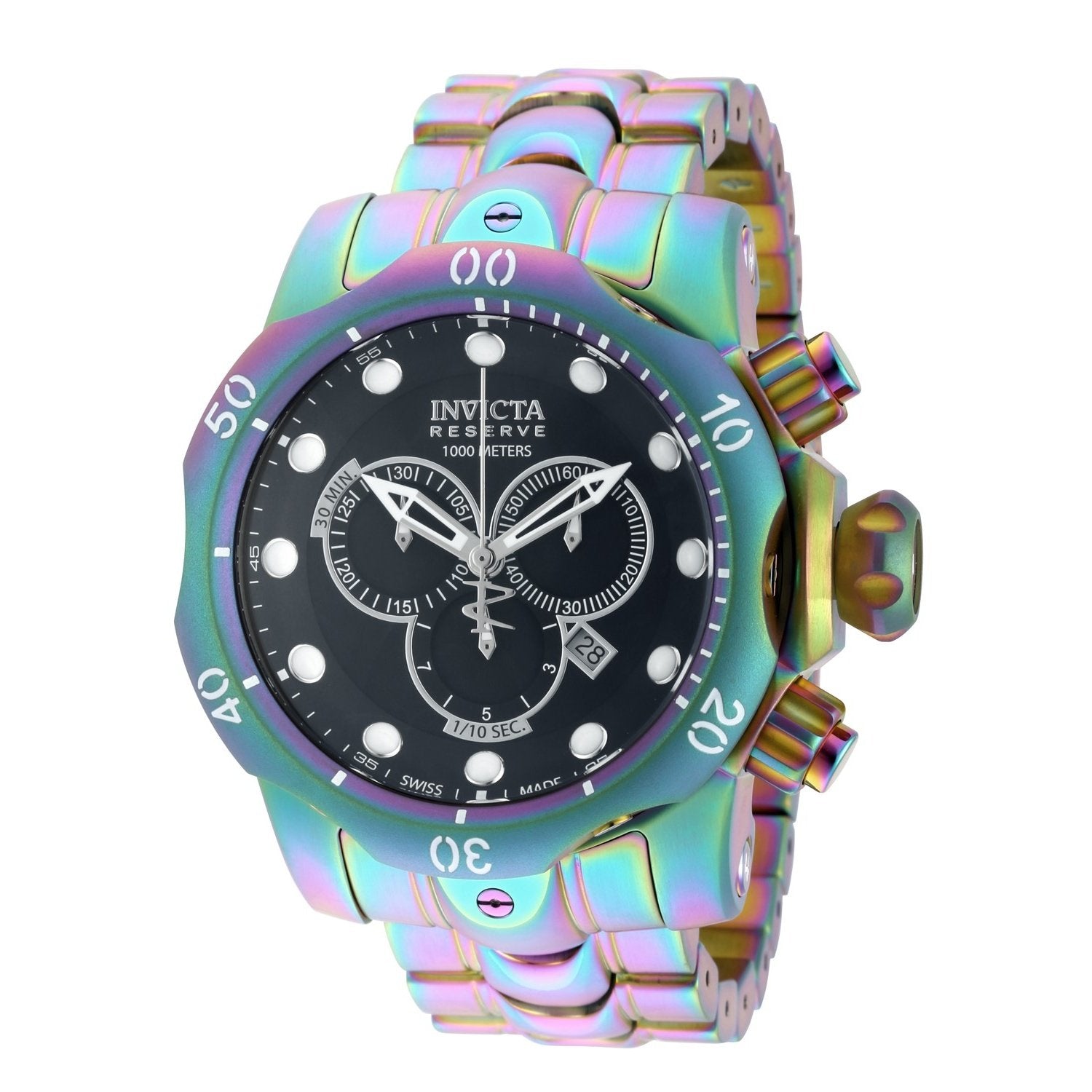 Invicta Men's 19764 Reserve Venom Iridescent Stainless Steel Watch Bezali
