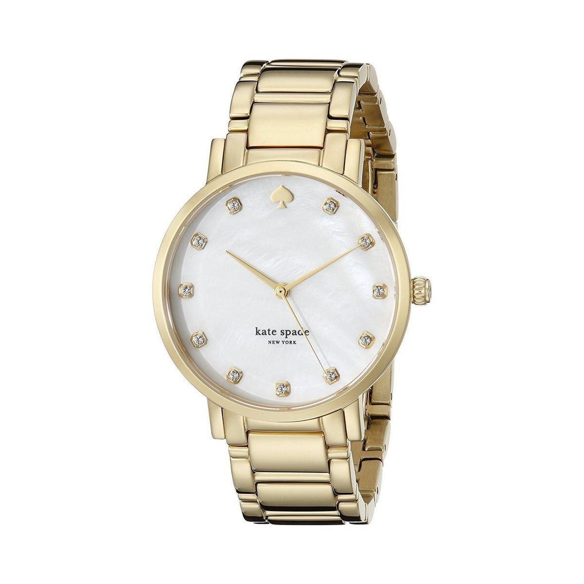 Kate Spade Women's 1YRU0007 Gramercy Crystal Gold-Tone Stainless Steel Watch