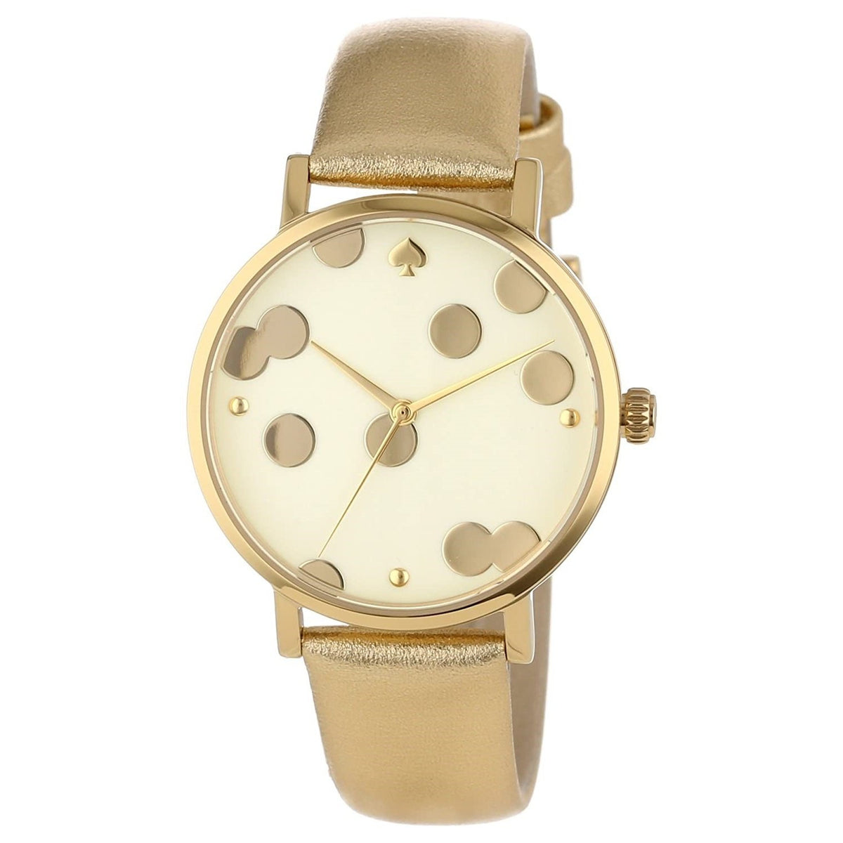 Kate Spade Women&#39;s 1YRU0016 Metro Gold-Tone Leather Watch