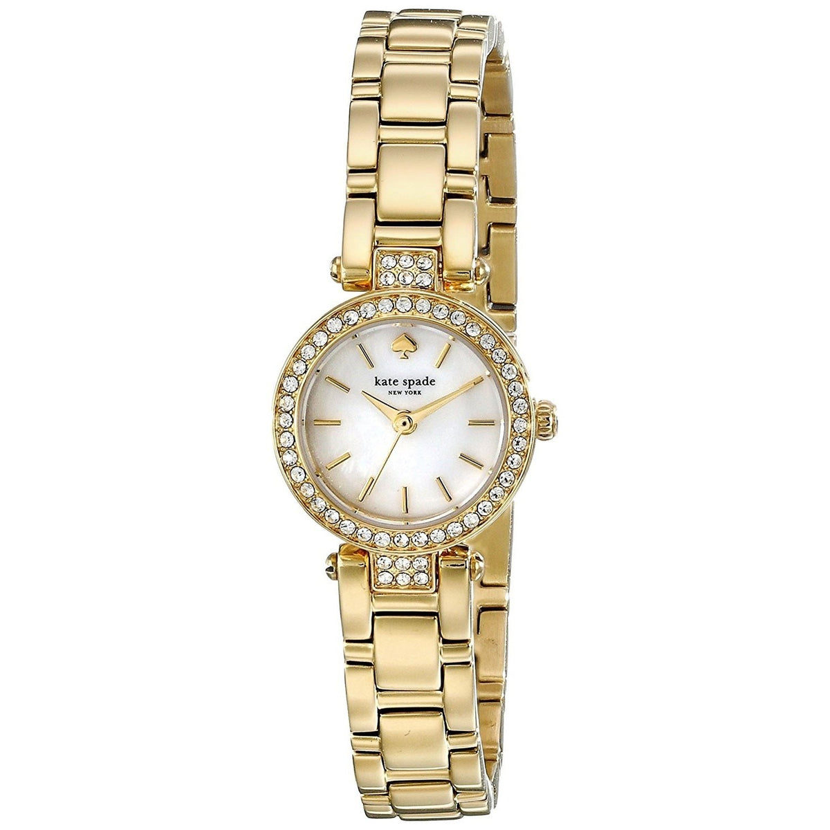 Kate Spade Women's 1YRU0723 Gramercy Mini Crystal Gold-Tone Stainless Steel Watch