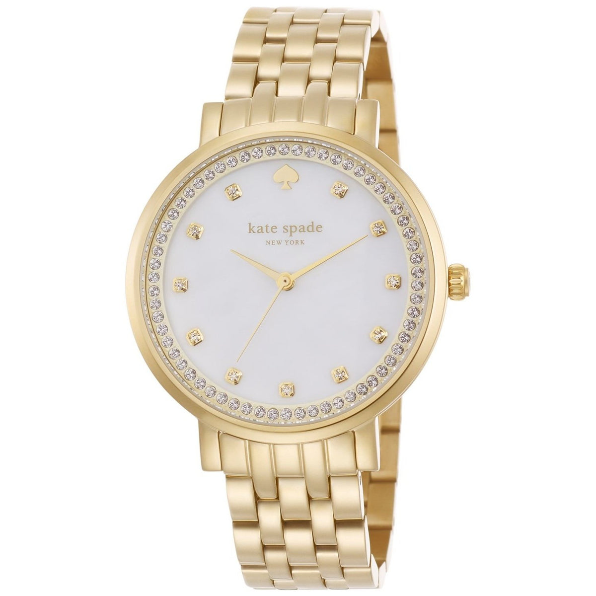 Kate Spade Women's 1YRU0821 Monterey Crystal Gold-Tone Stainless Steel Watch