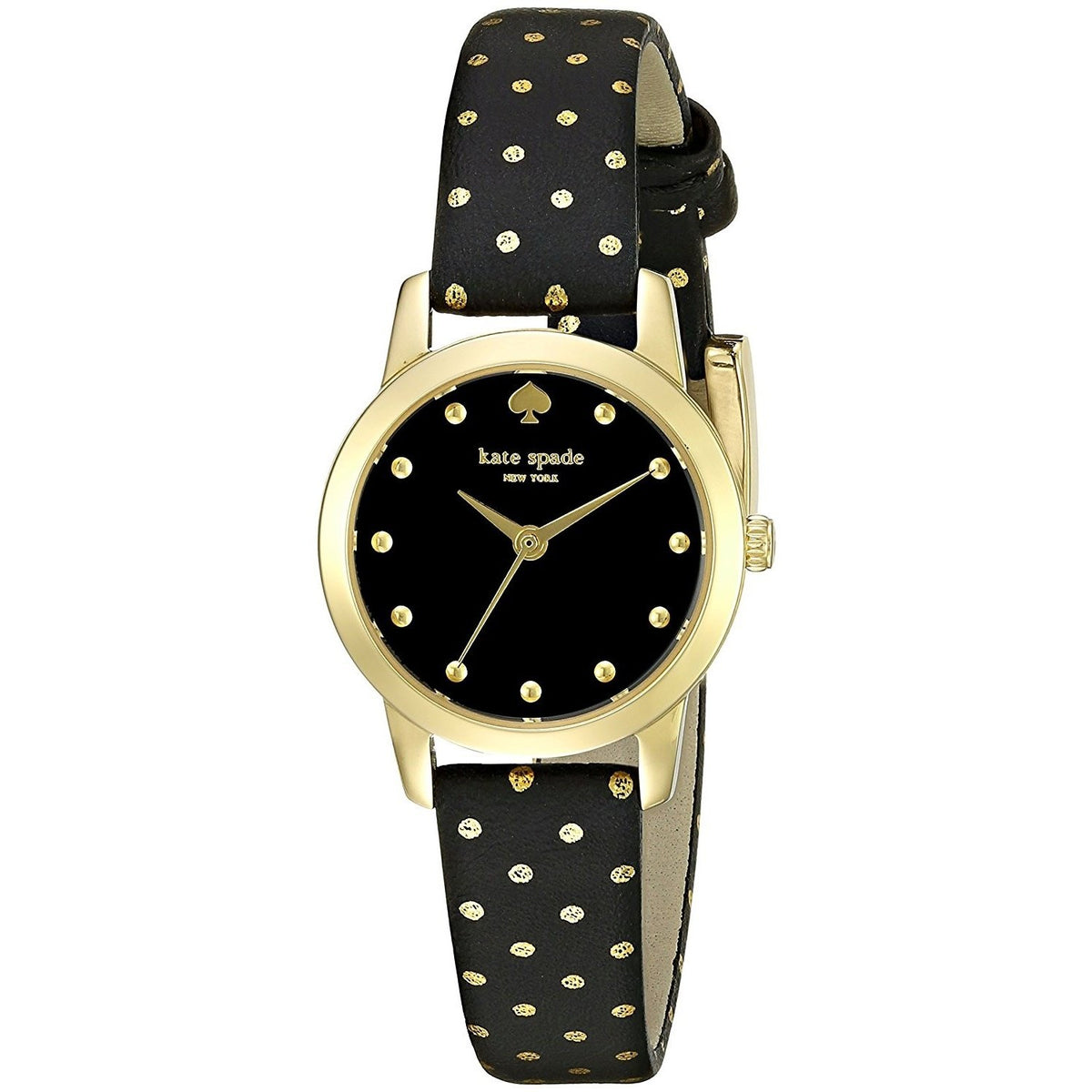 Kate Spade Women's 1YRU0890 Mini Metro Black Leather Watch