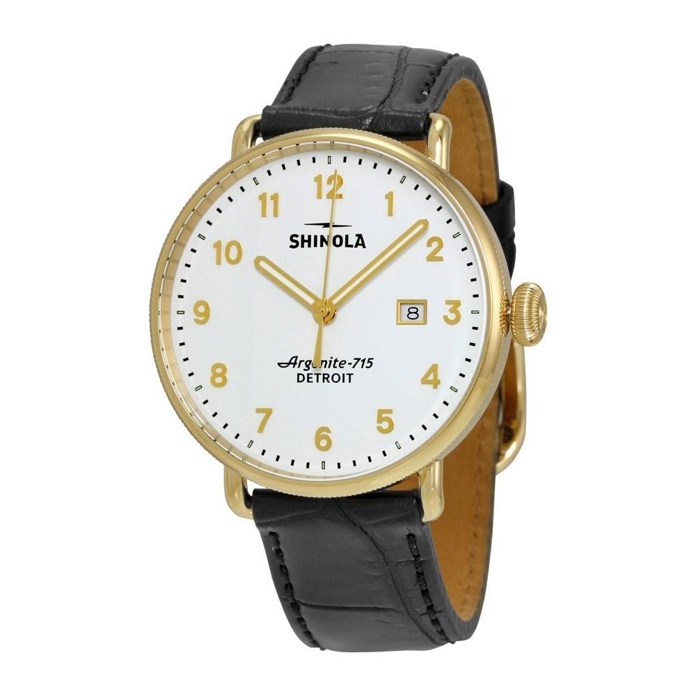 Shinola Men&#39;s 20001938 The Canfield Black Leather Watch