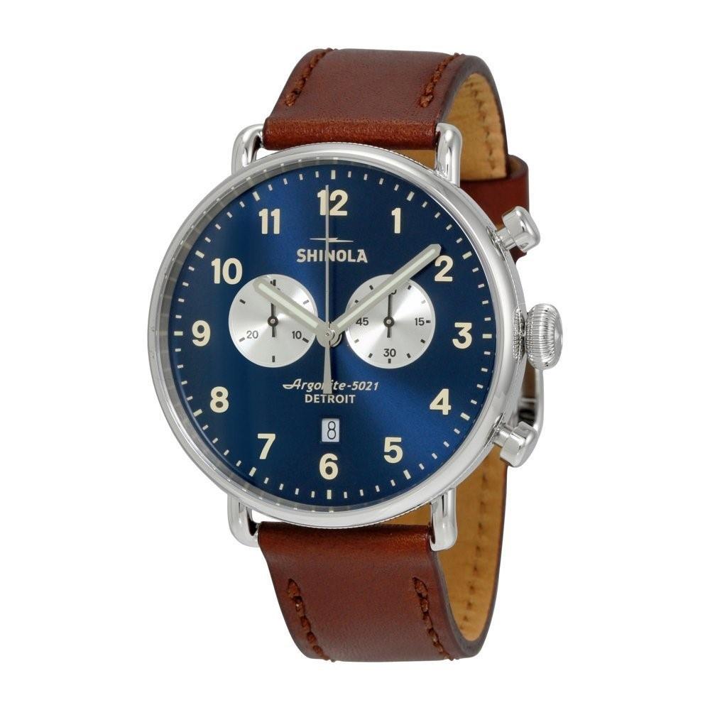 Shinola Men&#39;s 20001940 The Canfield Chronograph Brown Leather Watch
