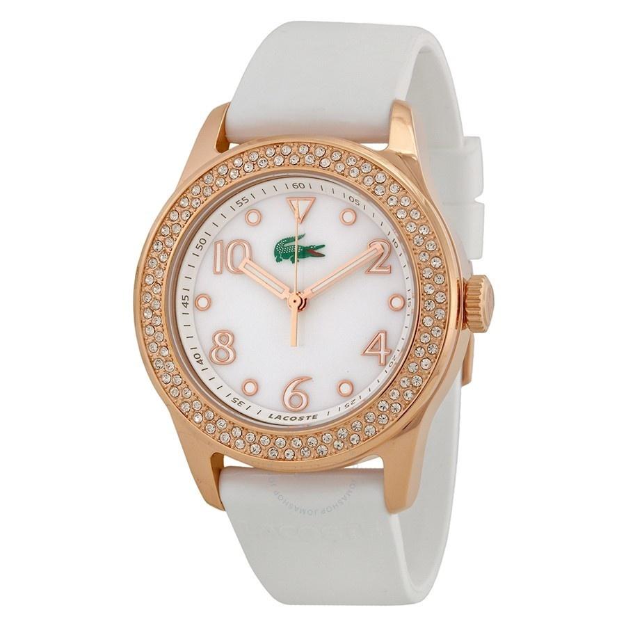 Lacoste Women&#39;s 2000648 Advantage White Silicone Watch