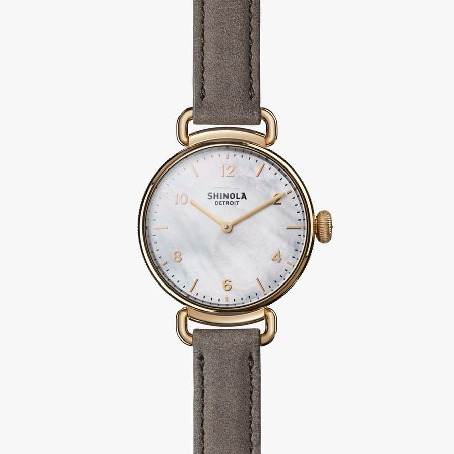 Shinola Women's 20018679 The Canfield Grey Leather Watch