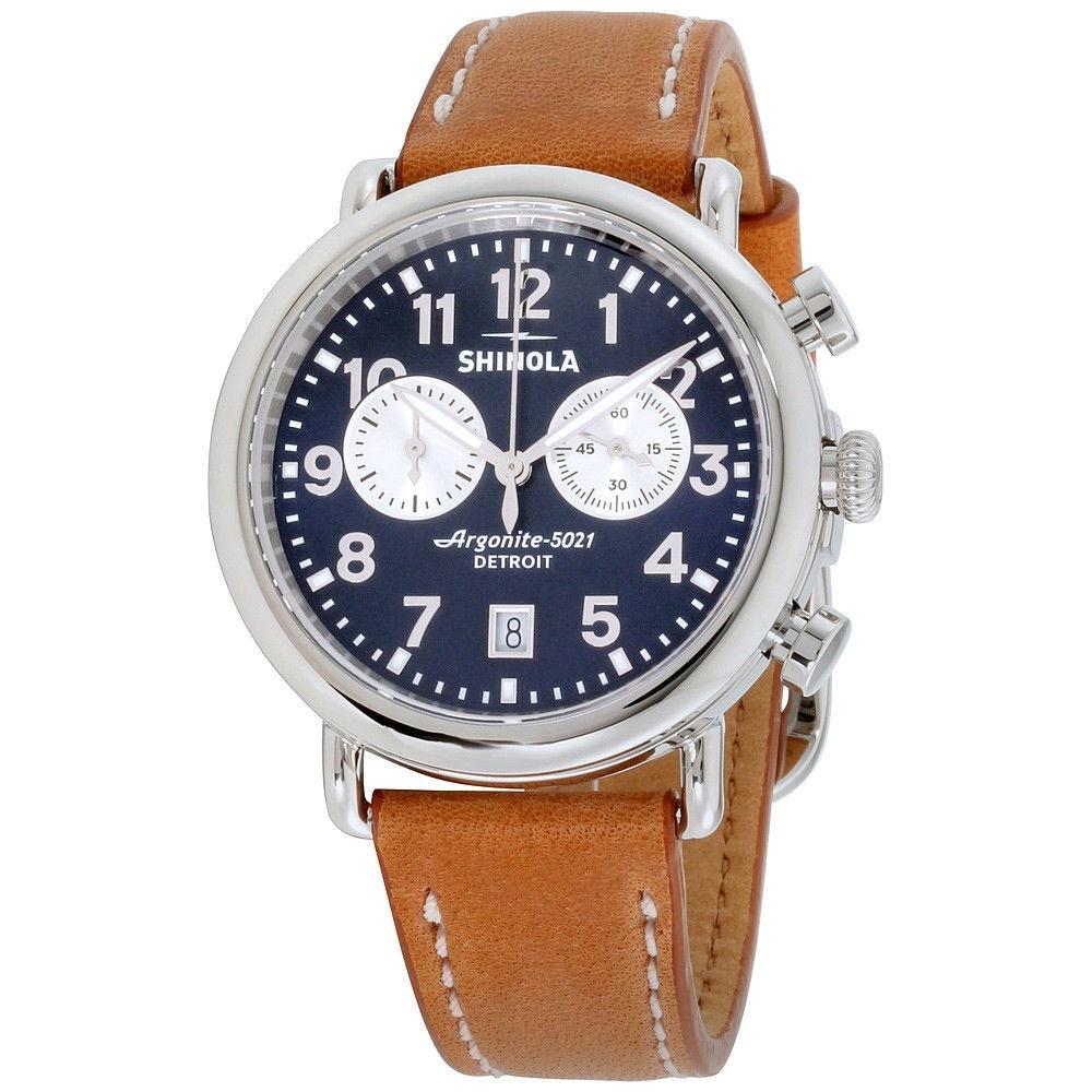 Shinola Men&#39;s 20044131 The Runwell Chrono Chronograph Beige Leather Watch