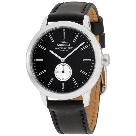 Shinola Men's 20058980 The Bedrock Black Leather Watch