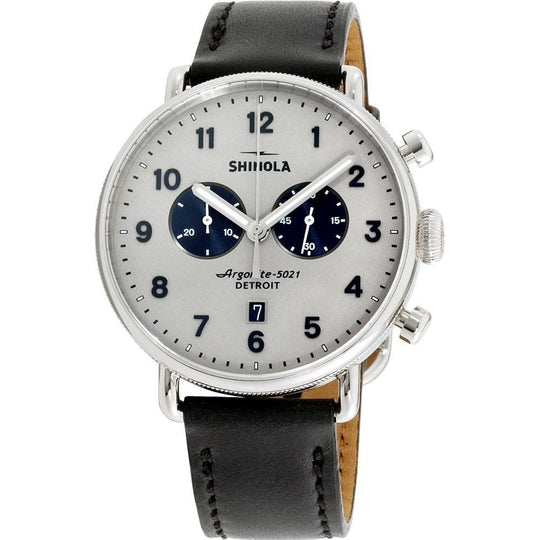 Shinola Men's 20065285 The Canfield Chronograph Black Leather Watch
