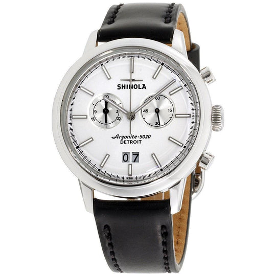 Shinola Men's 20065289 The Bedrock Chronograph Black Leather Watch