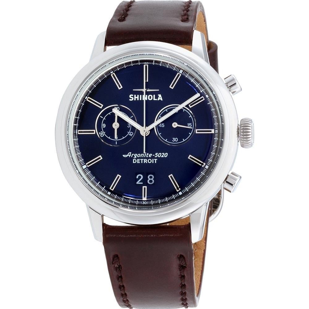 Shinola Men&#39;s 20065290 The Bedrock Chronograph Brown Leather Watch