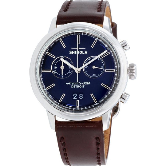 Shinola Men's 20065290 The Bedrock Chronograph Brown Leather Watch