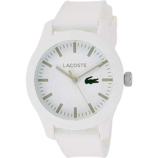 Lacoste Men's 2010762 Lacoste 12.12 White Silicone Watch