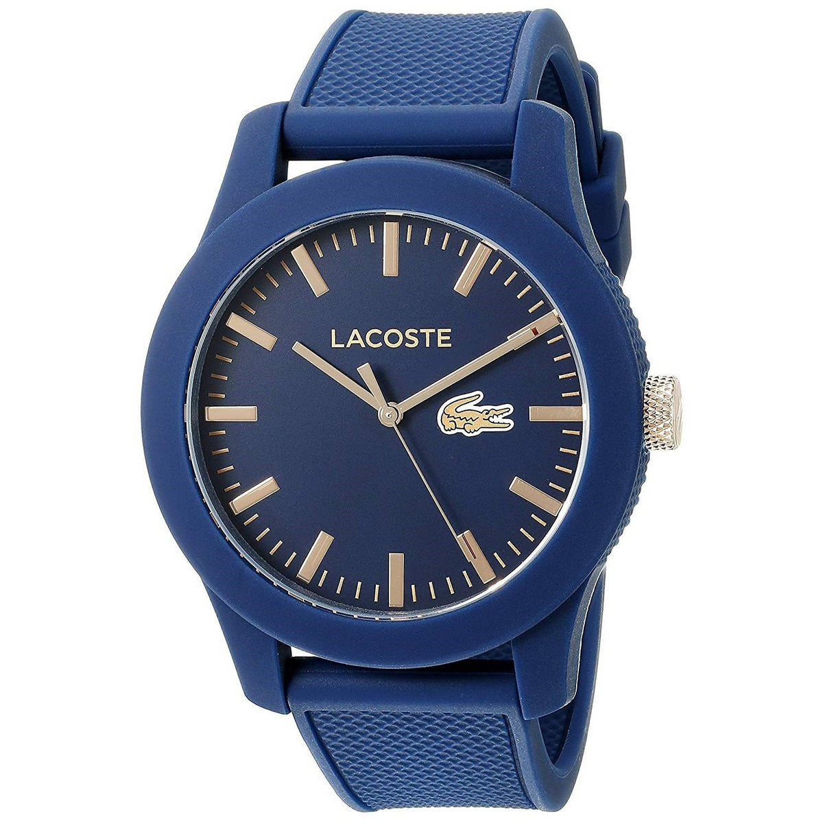 Lacoste Men&#39;s 2010817 The 12.12 Blue Silicone Watch