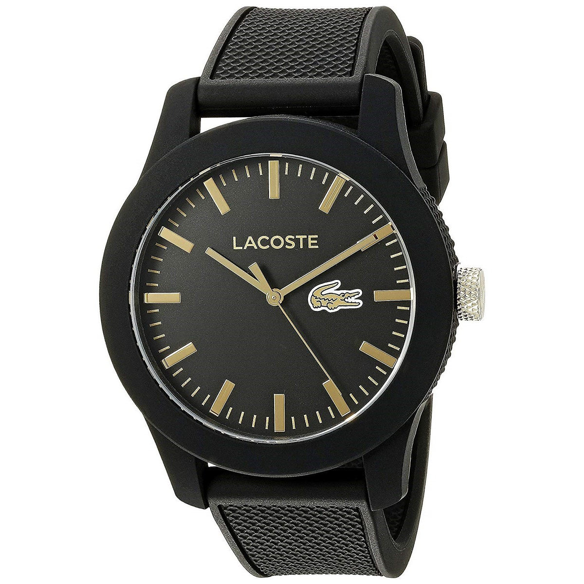 Lacoste Men&#39;s 2010818 Casual Black Silicone Watch