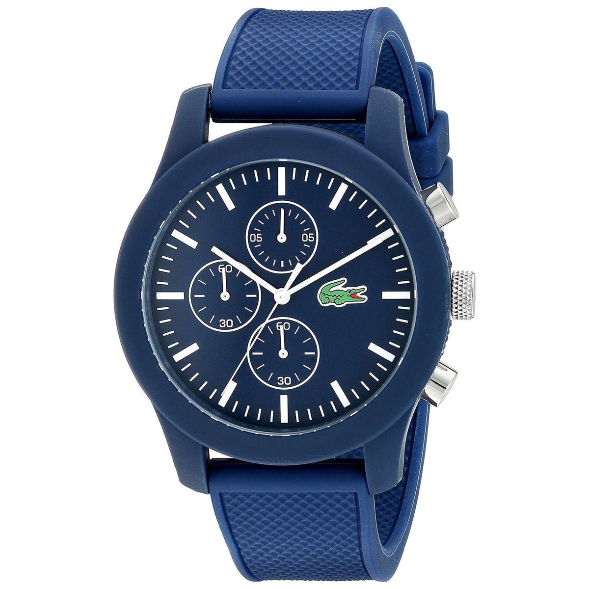 Lacoste Men&#39;s 2010824 Casual Chronograph Blue Silicone Watch
