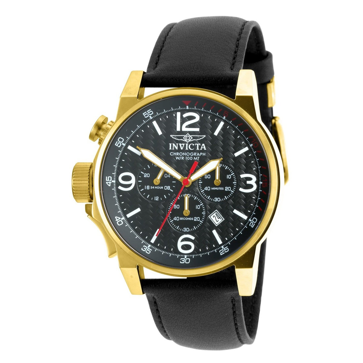 Invicta Men's 20135 I-Force Black Leather Watch