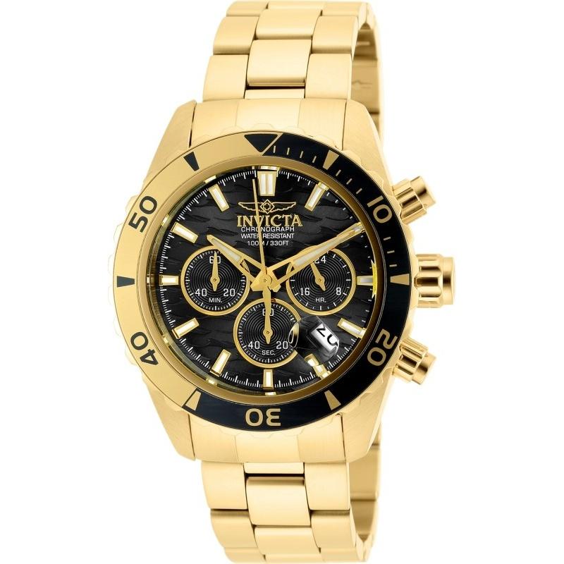 Invicta Men's 20187 Pro Diver Chronograph  Gold-Tone Stainless Steel Watch