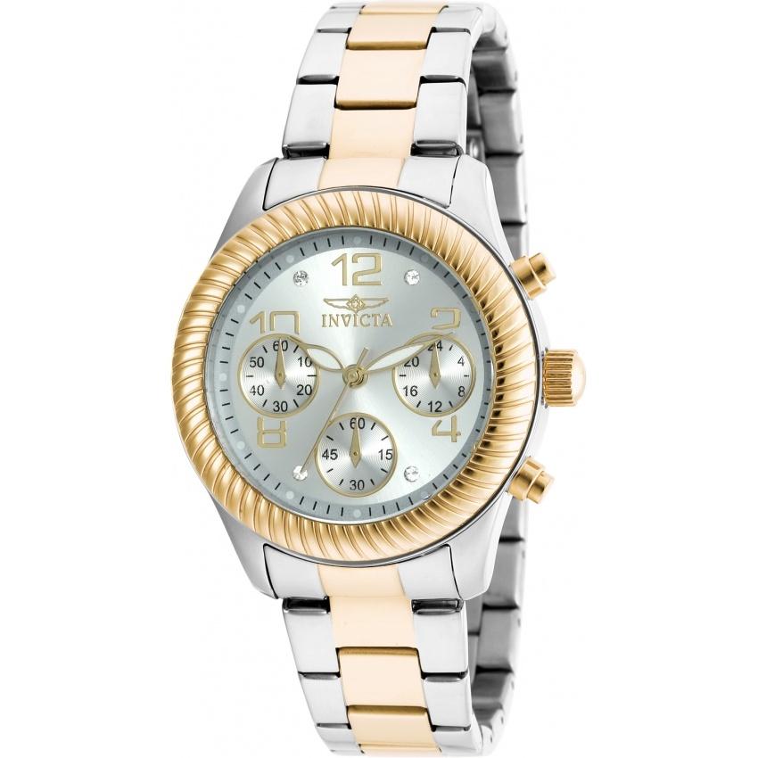 Invicta Women's 20268 Angel Chronograph Gold-Tone and Silver Stainless Steel Watch