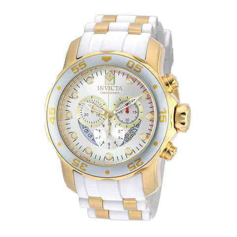 Invicta Men's 20291 Pro Diver White and GLD Ins Polyurethane and Stainless Steel Watch