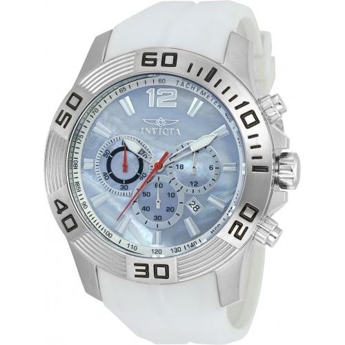 Invicta Men's 20297 Pro Diver Chronograph White Polyurethane Watch