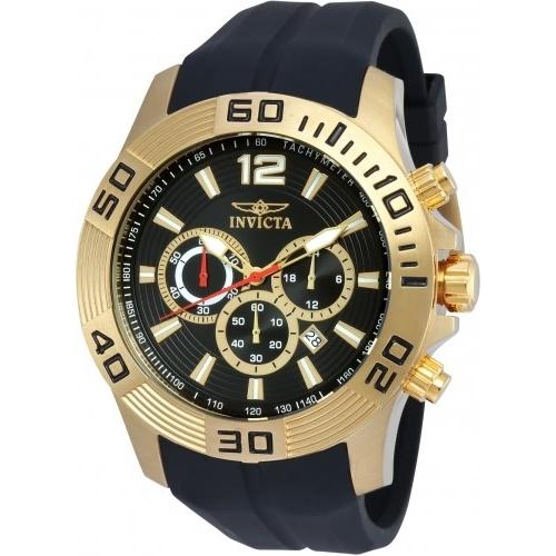 Invicta Men's 20300 Pro Diver Chronograph Black Polyurethane Watch