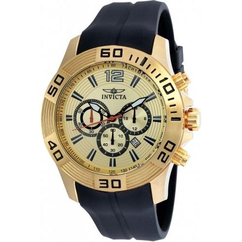 Invicta Men's 20302 Pro Diver Chronograph  Black Polyurethane Watch