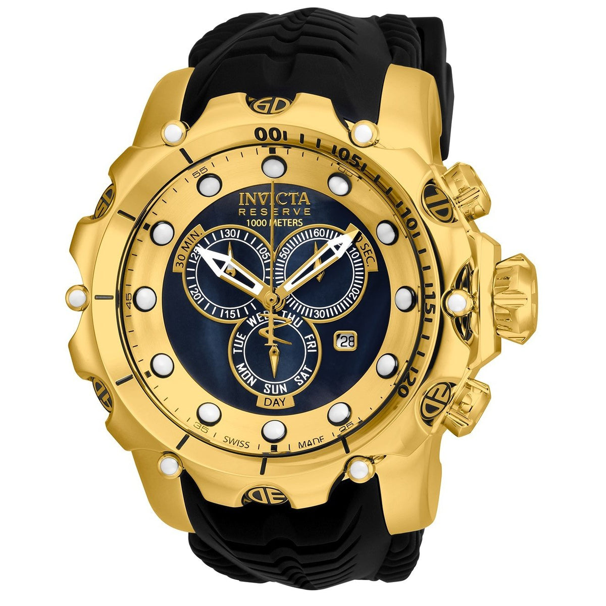 Invicta Men's 20401 Venom Chronograph  Black Silicone Watch