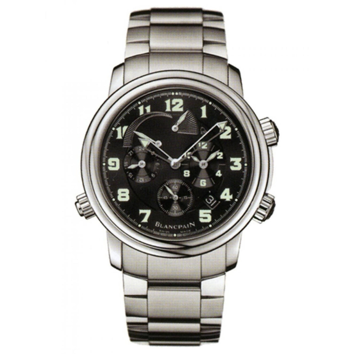 Blancpain Men&#39;s 2041-1130M-71 Leman Chronograph Stainless Steel Watch