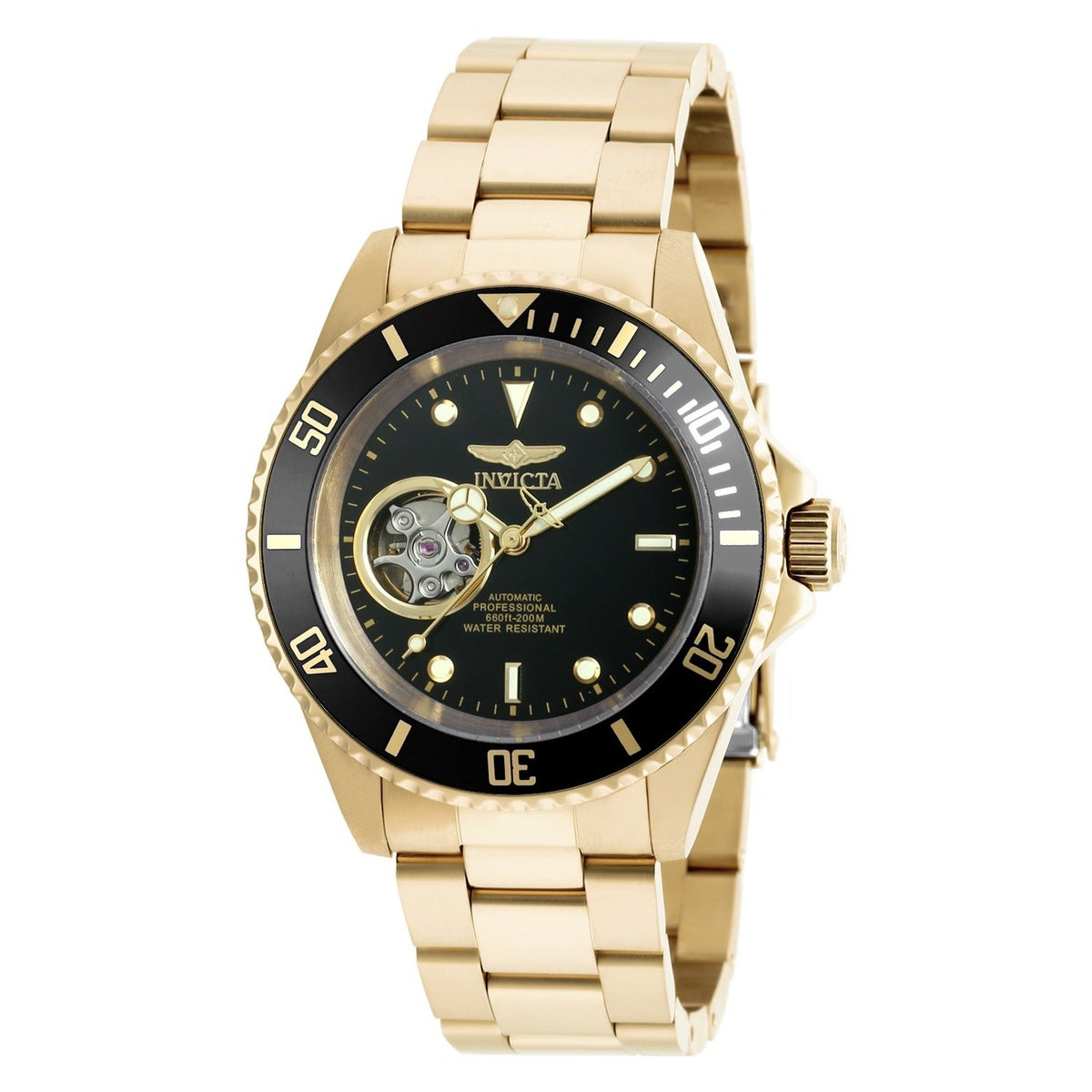 Invicta Men&#39;s 20436 Pro Diver Automatic Gold-Tone Stainless Steel Watch